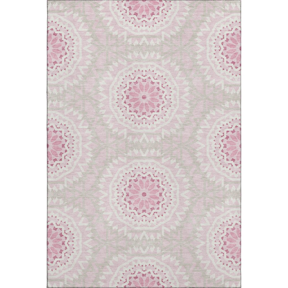 Premium Machine Washable Mayfield  Pink 2'6" x 3'10" Rug. Picture 1
