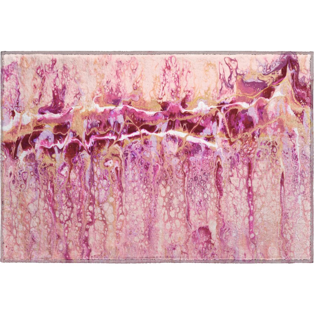 Premium Machine Washable Mayfield  Berry 1'8" x 2'6" Rug. Picture 1