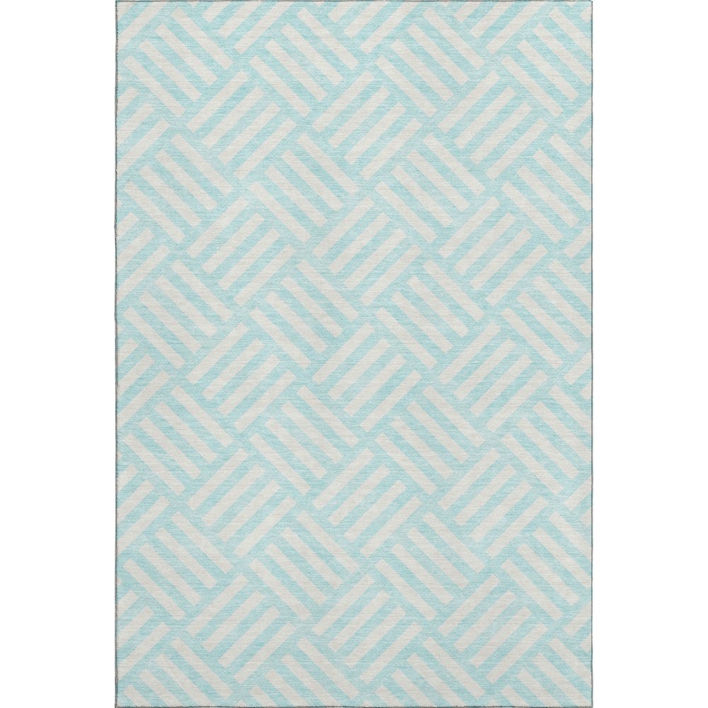 Premium Machine Washable Mayfield  Aqua 2'6" x 3'10" Rug. Picture 1