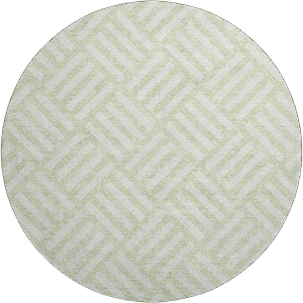 Premium Machine Washable Mayfield  Mint 8' x 8' Round Rug. Picture 1
