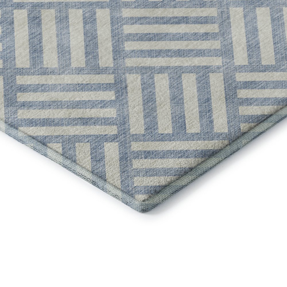 Premium Machine Washable Mayfield  Sky 1'8" x 2'6" Rug. Picture 3