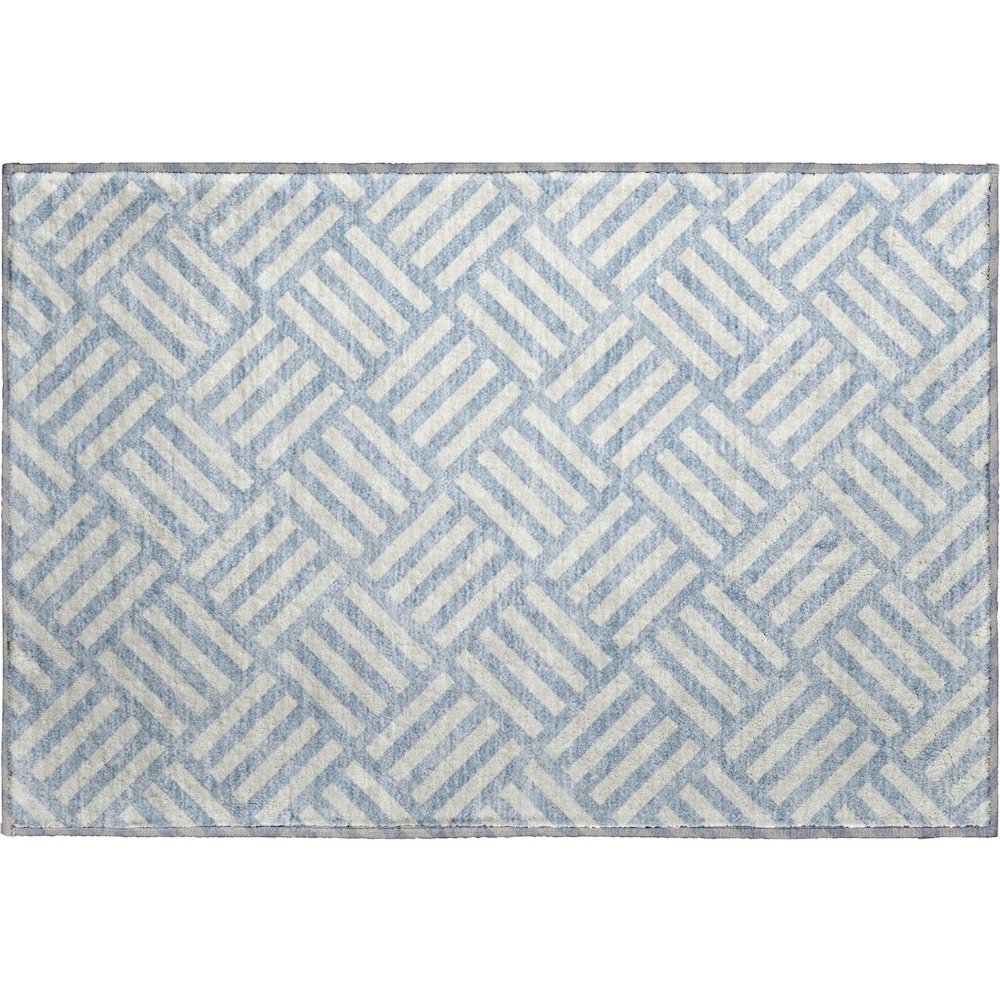 Premium Machine Washable Mayfield  Sky 1'8" x 2'6" Rug. Picture 1