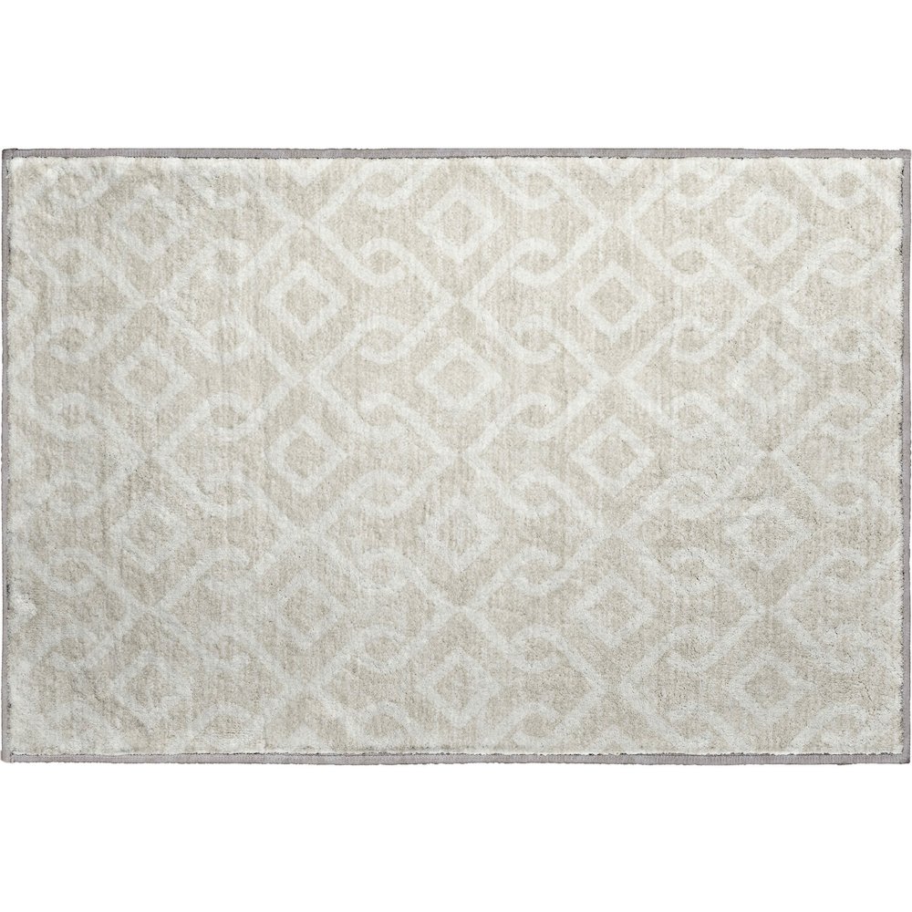 Premium Machine Washable Mayfield  Beige 1'8" x 2'6" Rug. Picture 1