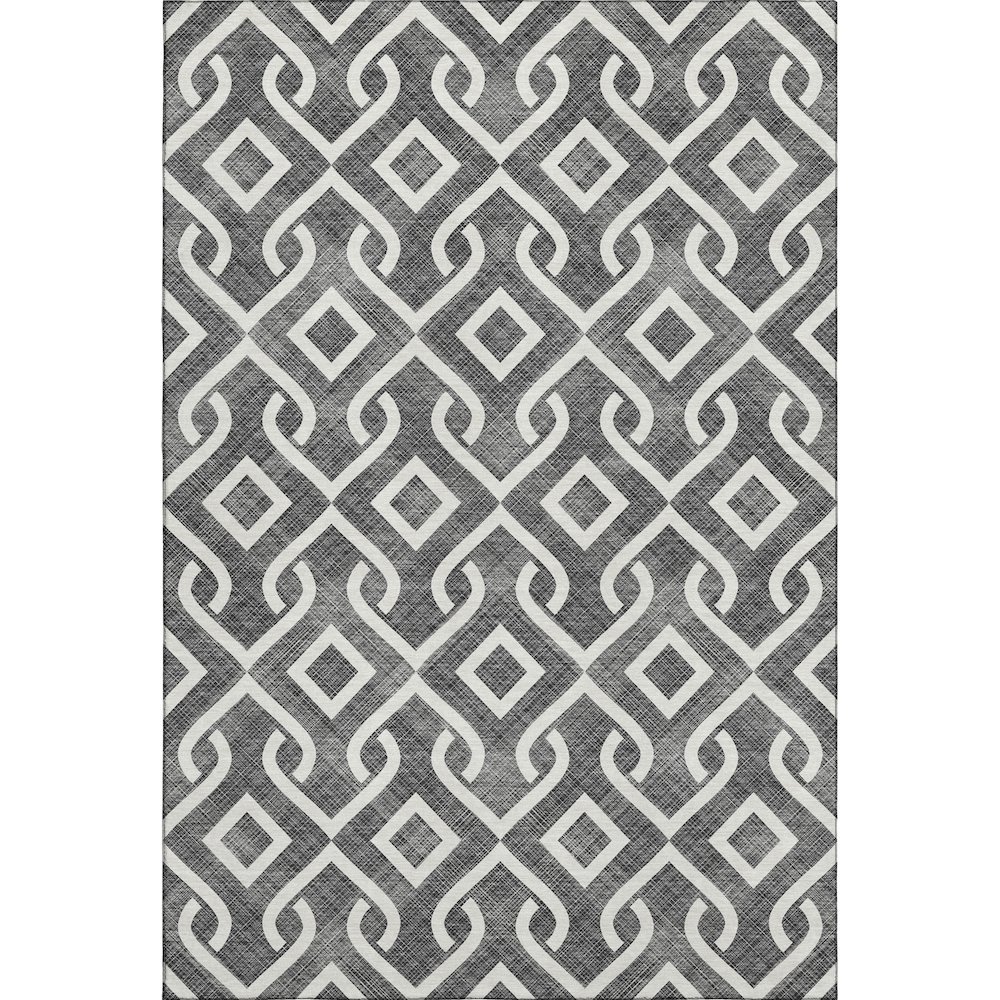 Premium Machine Washable Mayfield  Black 2'6" x 3'10" Rug. Picture 1