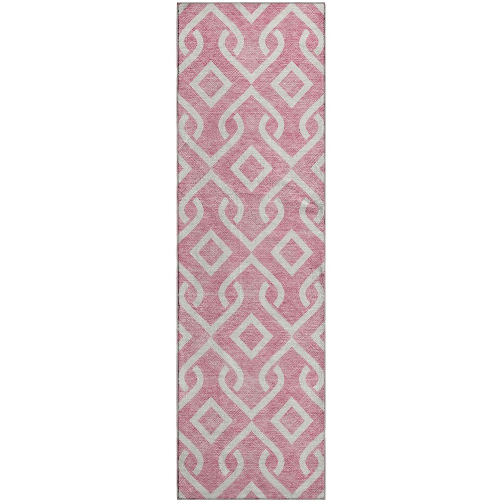 Premium Machine Washable Mayfield  Blush 2'3" x 7'6" Runner Rug. Picture 1