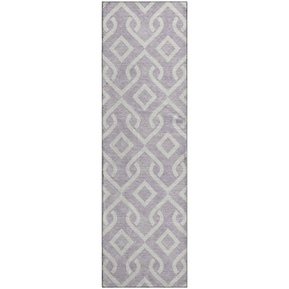 Premium Machine Washable Mayfield  Lavender 2'3" x 7'6" Runner Rug. Picture 1