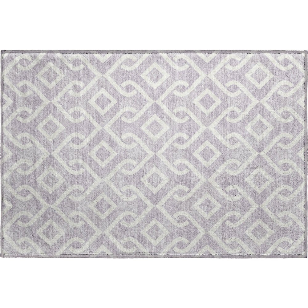 Premium Machine Washable Mayfield  Lavender 1'8" x 2'6" Rug. Picture 1
