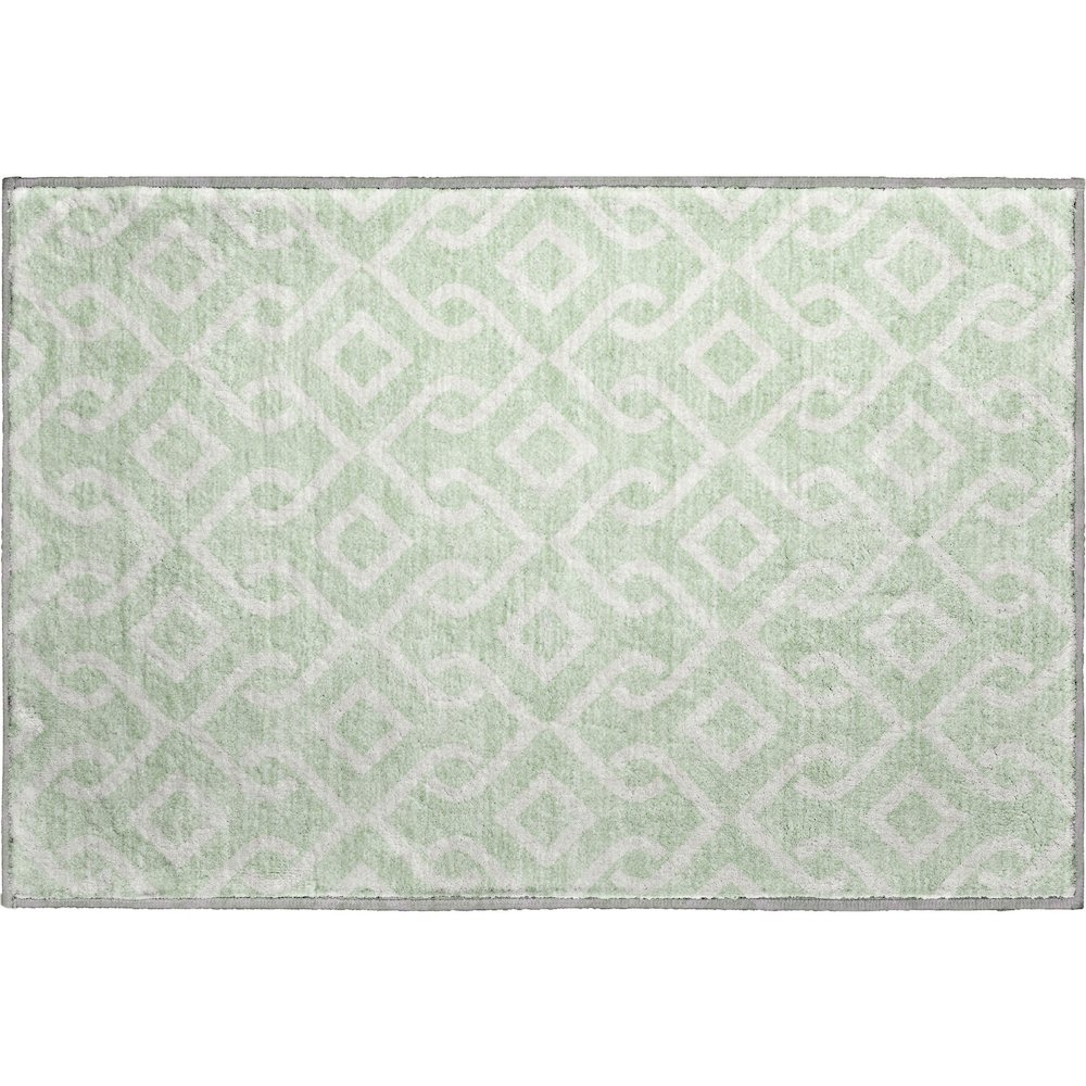 Premium Machine Washable Mayfield  Mint 1'8" x 2'6" Rug. Picture 1
