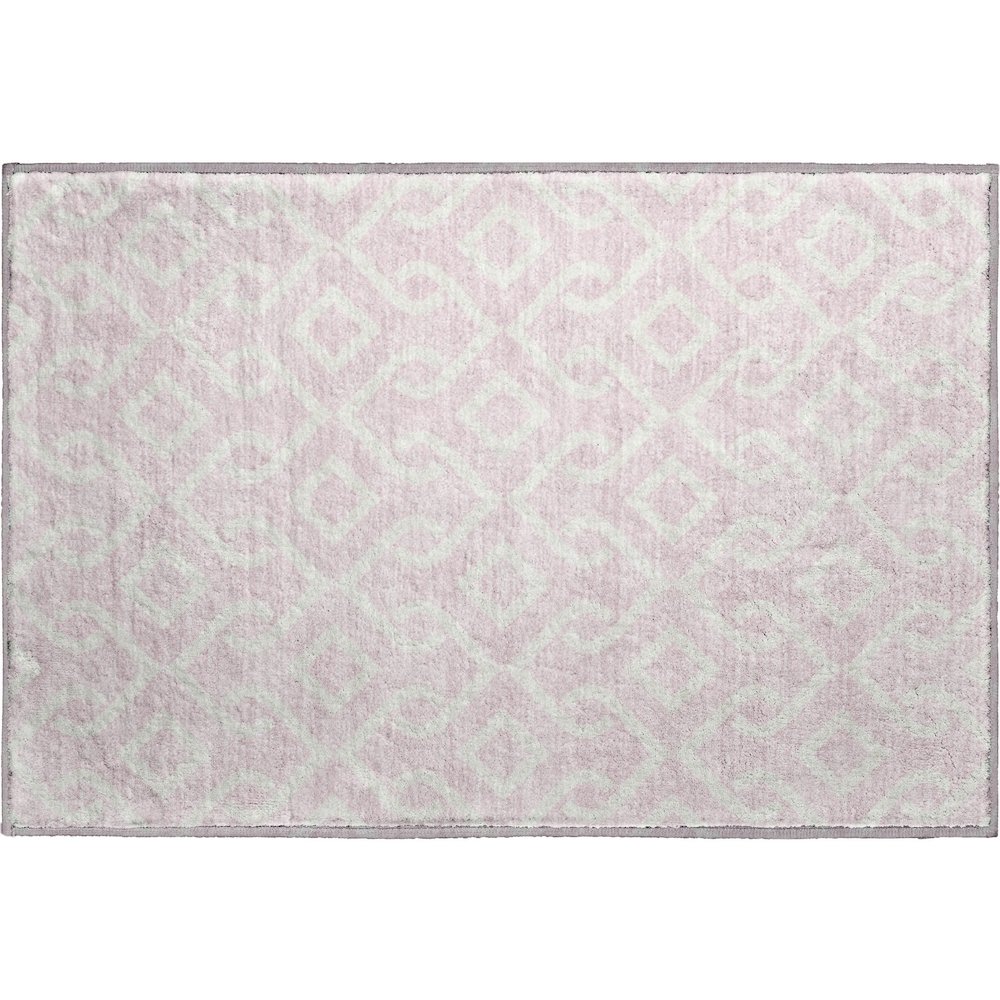 Premium Machine Washable Mayfield  Pink 1'8" x 2'6" Rug. Picture 1