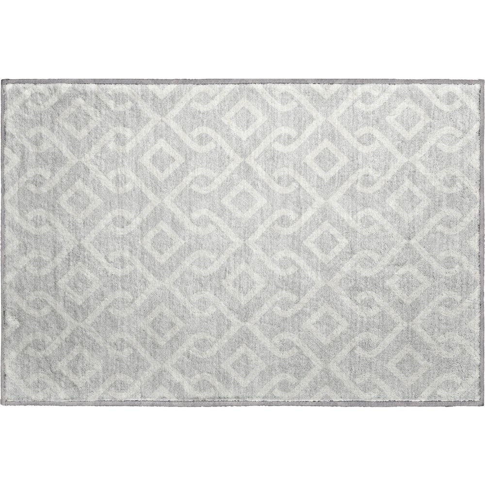 Premium Machine Washable Mayfield  Silver 1'8" x 2'6" Rug. Picture 1