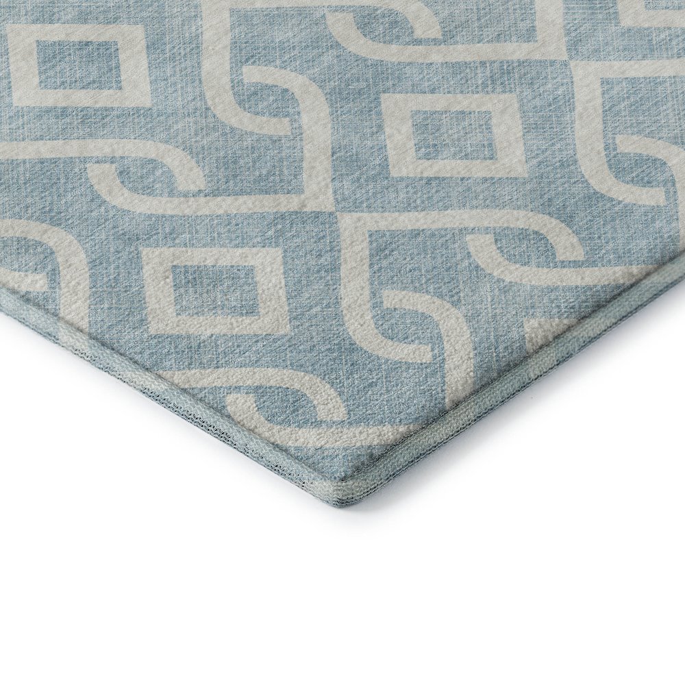 Premium Machine Washable Mayfield  Sky 1'8" x 2'6" Rug. Picture 3