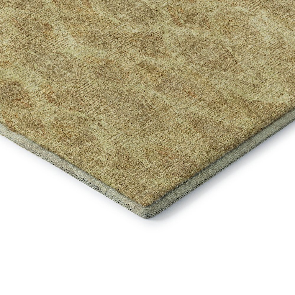 Premium Machine Washable Mayfield  Gold 1'8" x 2'6" Rug. Picture 3
