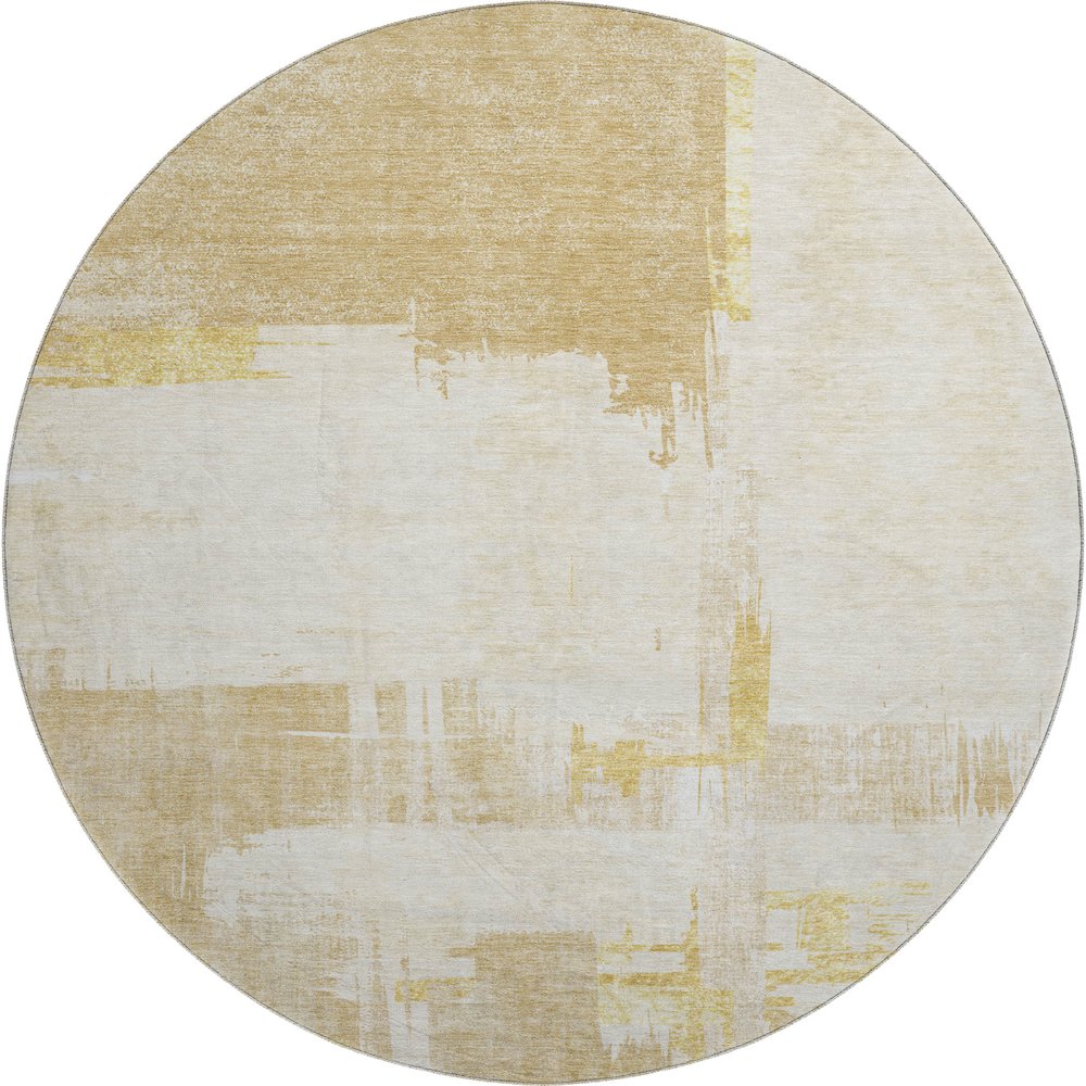 Premium Machine Washable Mayfield  Beige 8' x 8' Round Rug. Picture 1