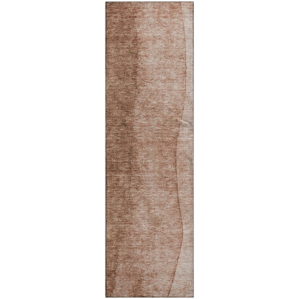 Premium Machine Washable Mayfield  Brown 2'3" x 7'6" Runner Rug. Picture 1