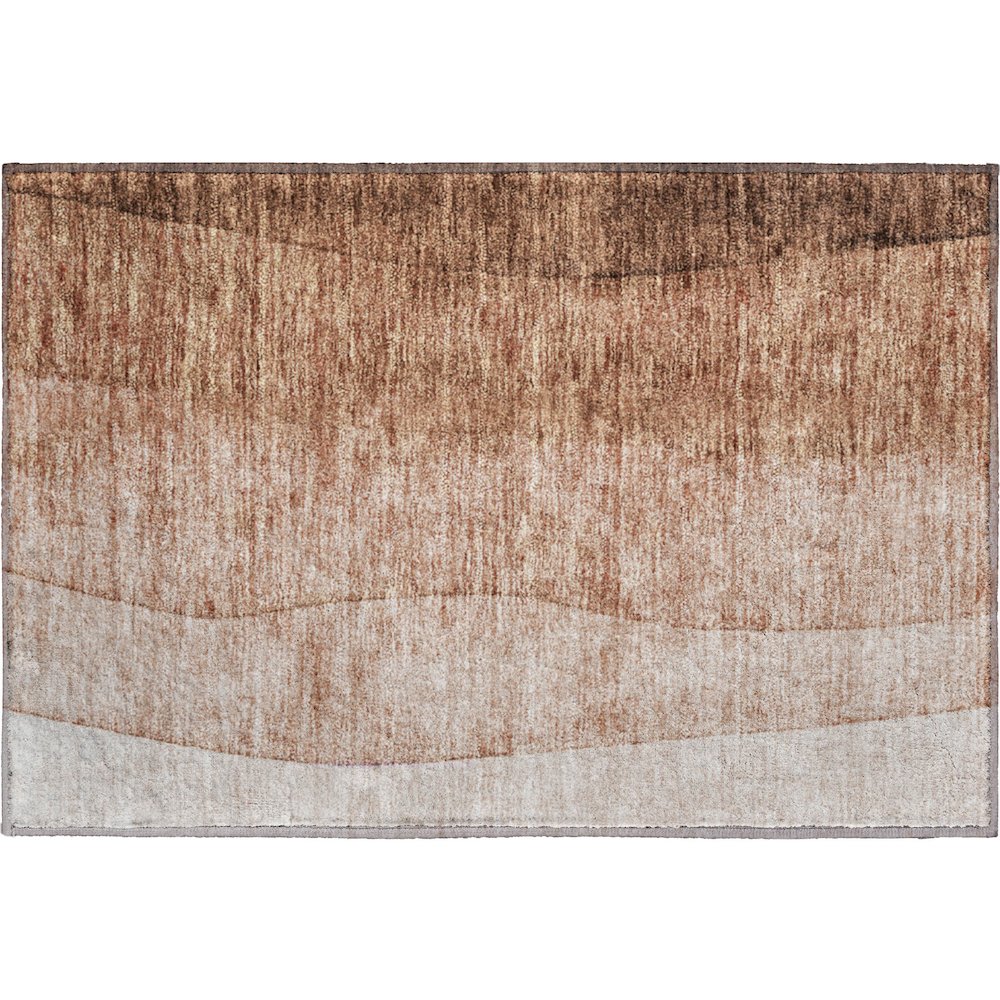 Premium Machine Washable Mayfield  Brown 1'8" x 2'6" Rug. Picture 1