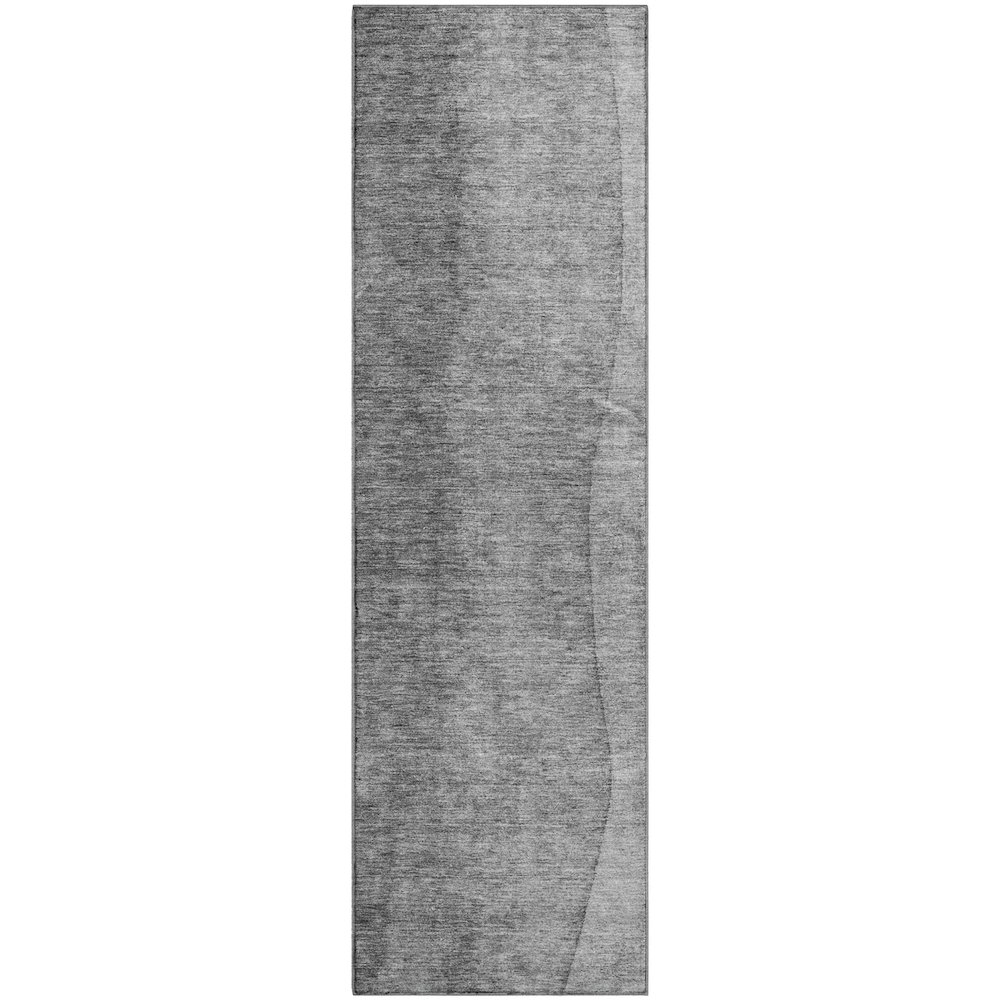 Premium Machine Washable Mayfield  Gray 2'3" x 7'6" Runner Rug. Picture 1