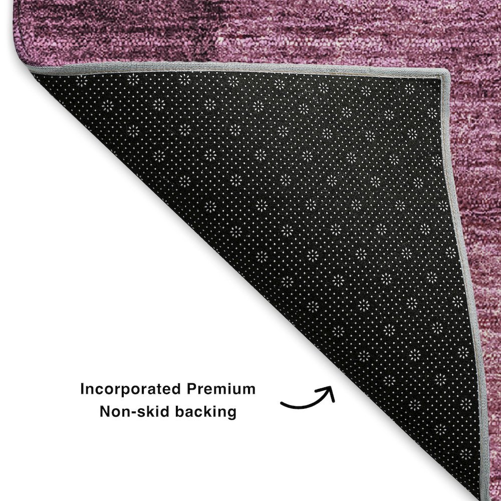 Premium Machine Washable Mayfield  Merlot 1'8" x 2'6" Rug. Picture 2