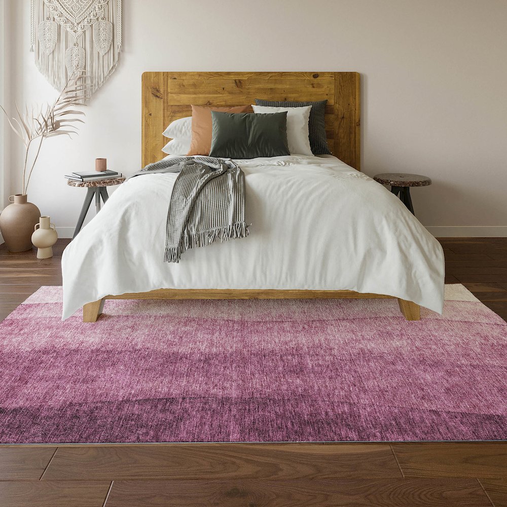 Premium Machine Washable Mayfield  Merlot 2'6" x 3'10" Rug. Picture 6