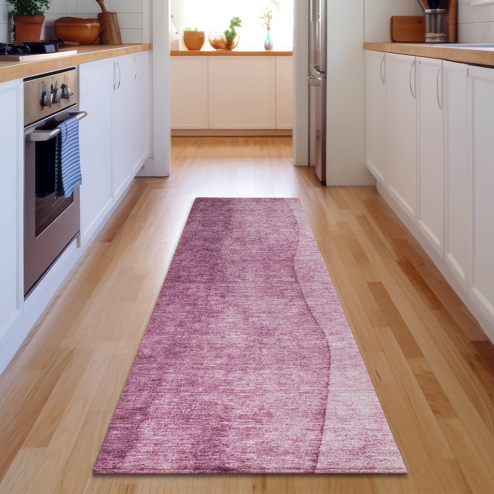 Premium Machine Washable Mayfield  Merlot 2'3" x 7'6" Runner Rug. Picture 5