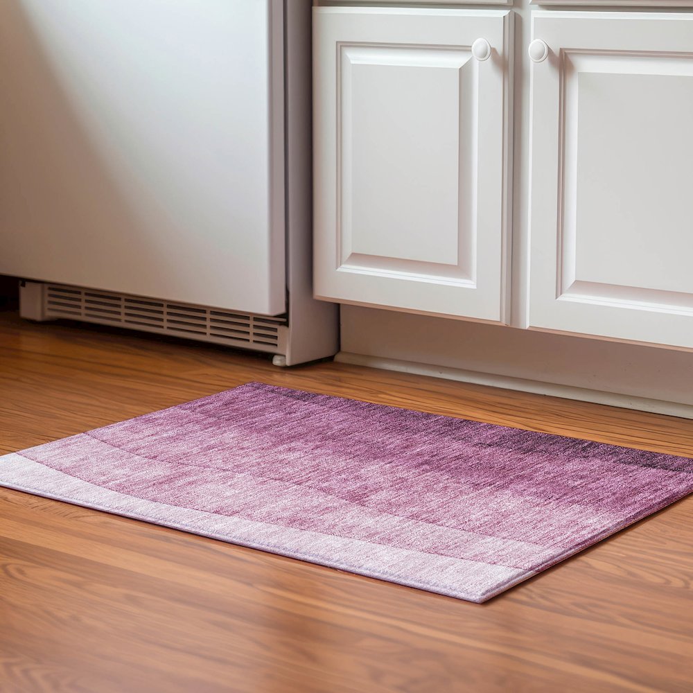 Premium Machine Washable Mayfield  Merlot 1'8" x 2'6" Rug. Picture 5