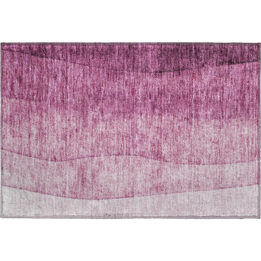 Premium Machine Washable Mayfield  Merlot 1'8" x 2'6" Rug. Picture 1