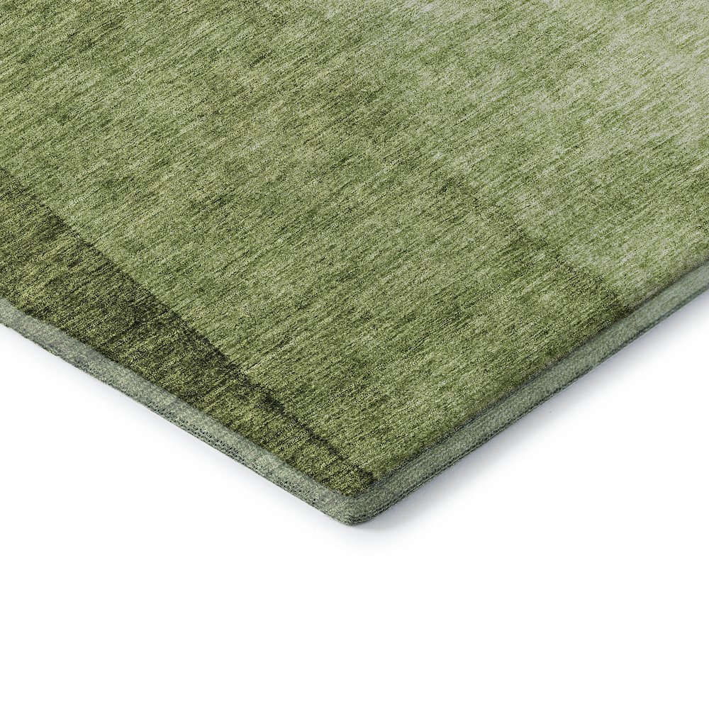 Premium Machine Washable Mayfield  Olive 1'8" x 2'6" Rug. Picture 3