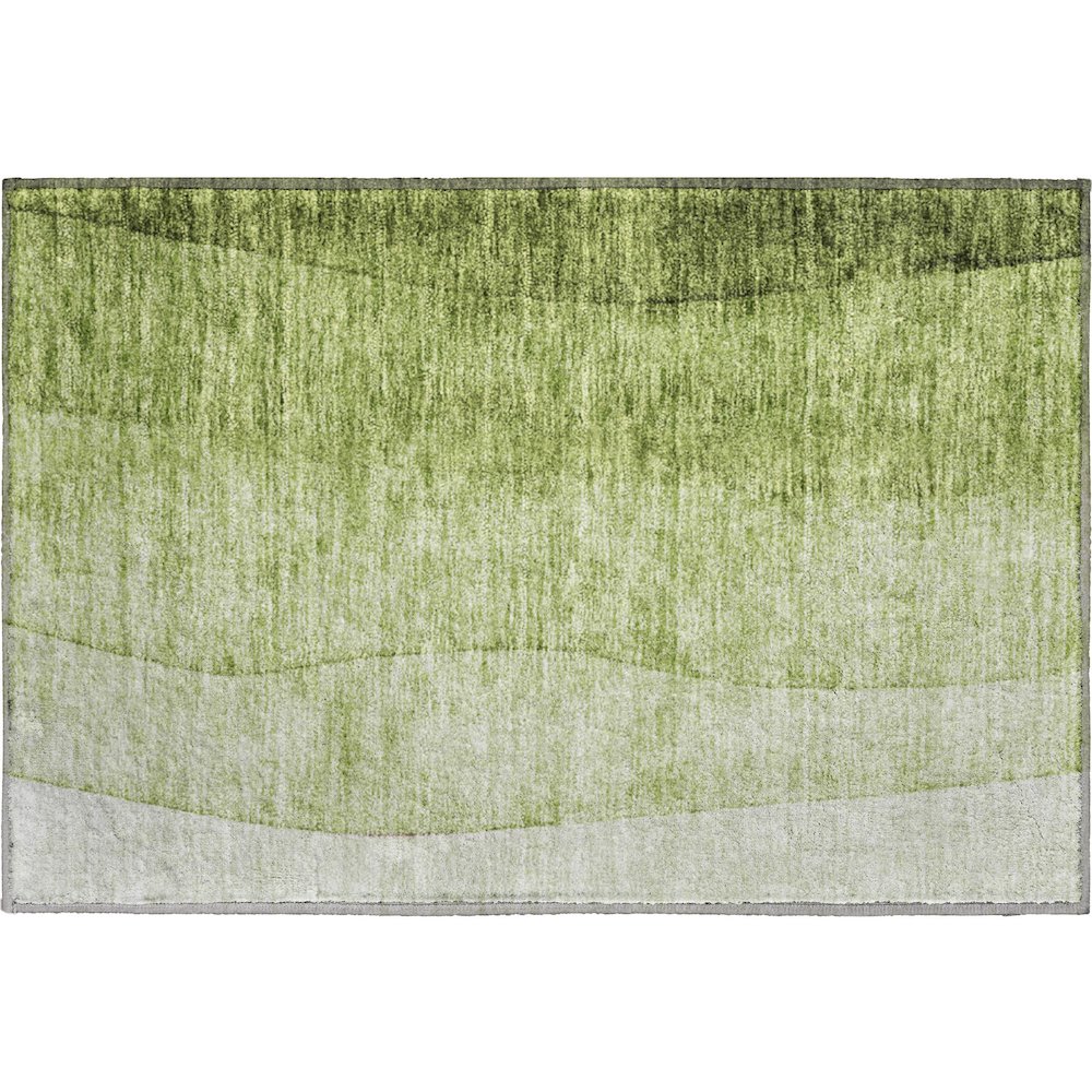 Premium Machine Washable Mayfield  Olive 1'8" x 2'6" Rug. Picture 1
