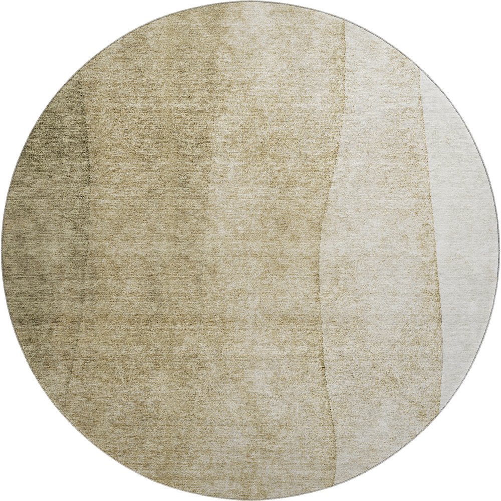 Premium Machine Washable Mayfield  Taupe 8' x 8' Round Rug. Picture 1