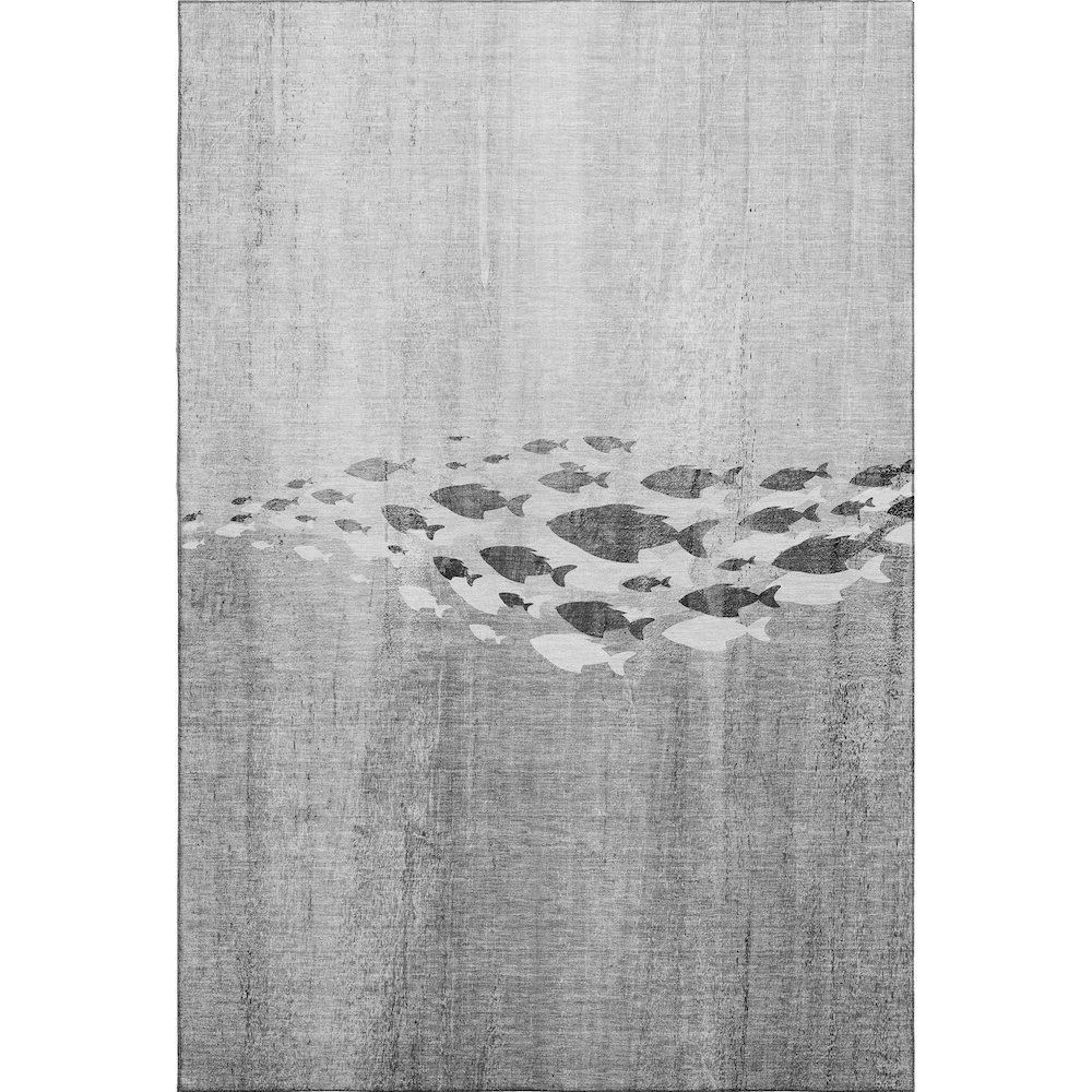 Premium Machine Washable Mayfield  Gray 2'6" x 3'10" Rug. Picture 1