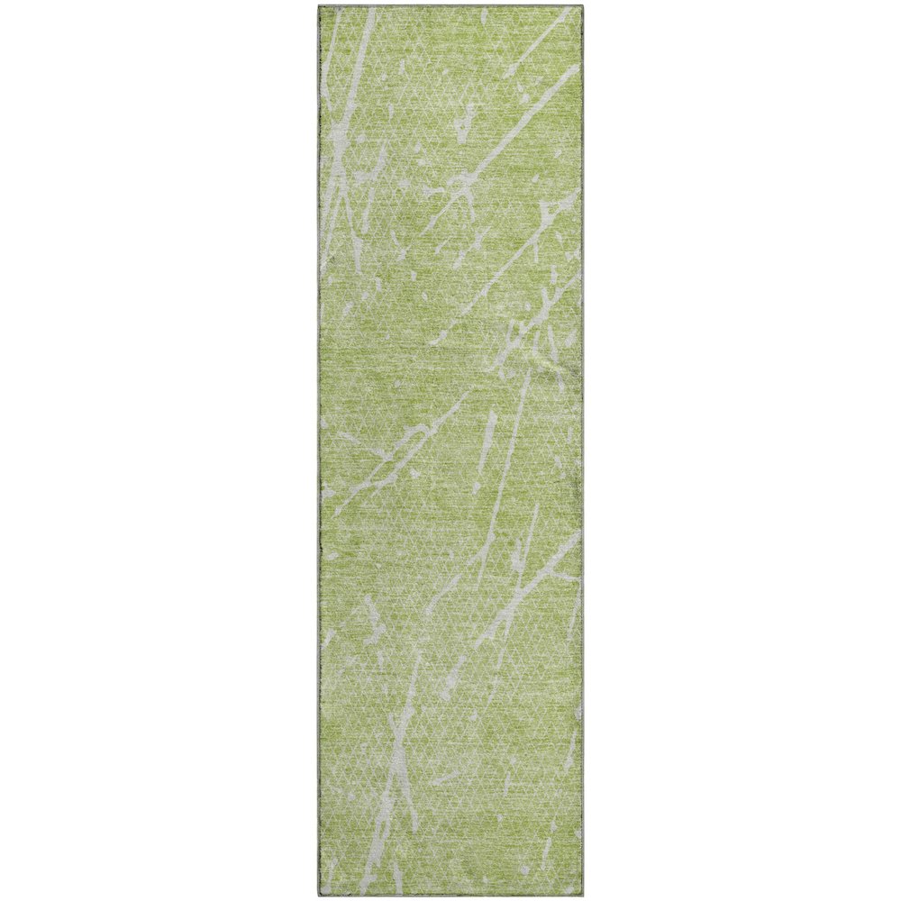 Premium Machine Washable Mayfield  Aloe 2'3" x 7'6" Runner Rug. Picture 1