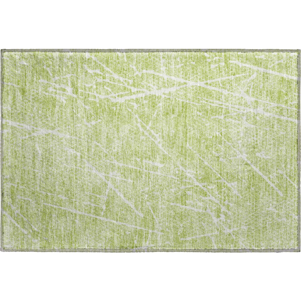 Premium Machine Washable Mayfield  Aloe 1'8" x 2'6" Rug. Picture 1