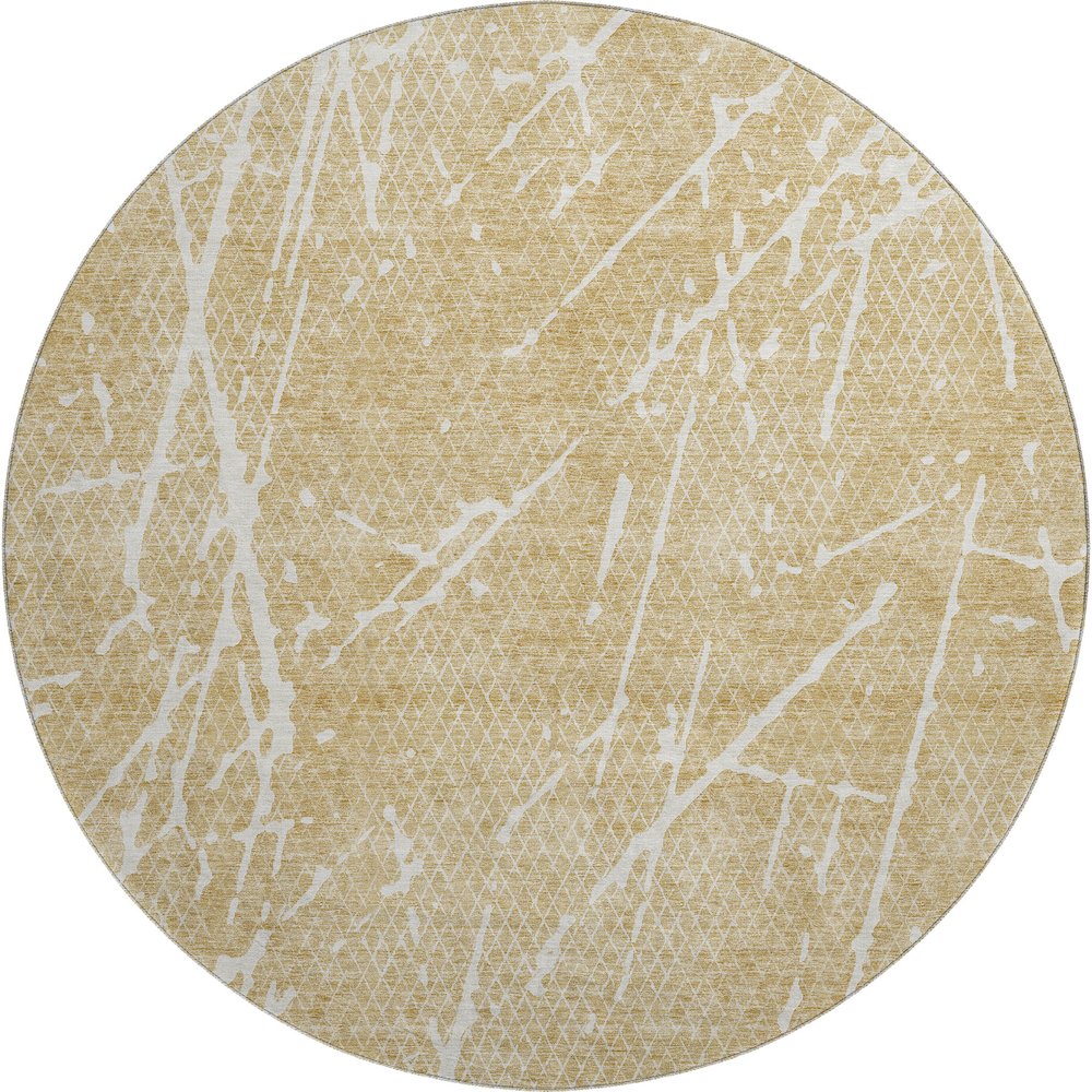 Premium Machine Washable Mayfield  Beige 8' x 8' Round Rug. Picture 1