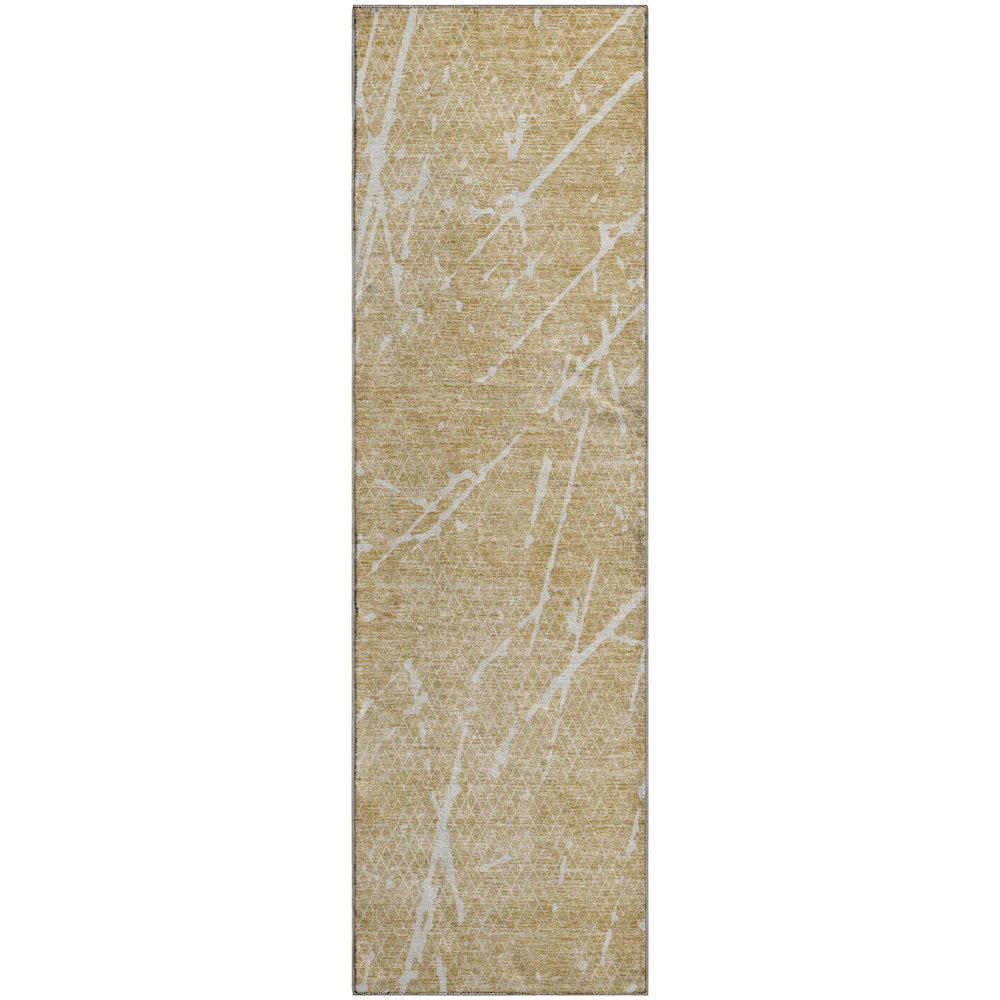 Premium Machine Washable Mayfield  Beige 2'3" x 7'6" Runner Rug. Picture 1