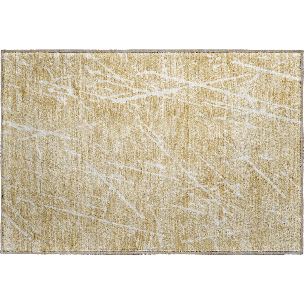 Premium Machine Washable Mayfield  Beige 1'8" x 2'6" Rug. Picture 1