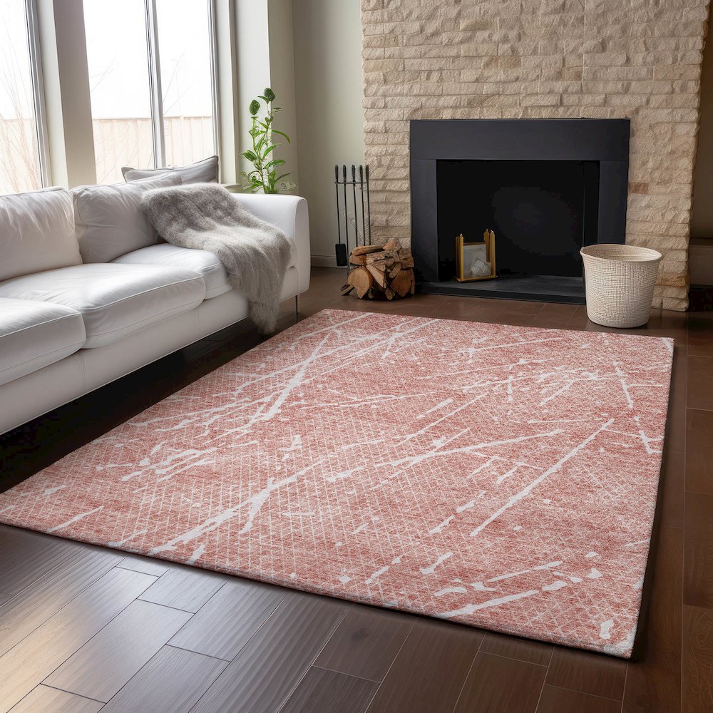 Premium Machine Washable Mayfield  Blush 2'6" x 3'10" Rug. Picture 6