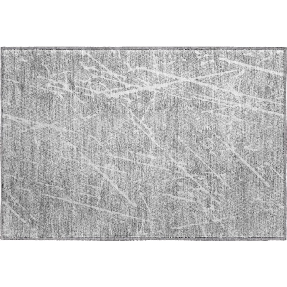 Premium Machine Washable Mayfield  Gray 1'8" x 2'6" Rug. Picture 1
