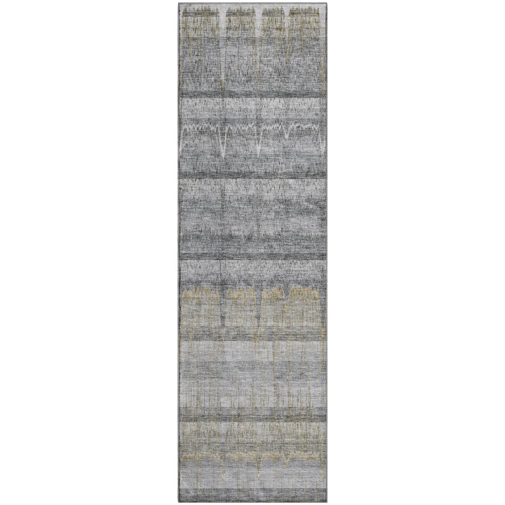 Premium Machine Washable Mayfield  Gray 2'3" x 7'6" Runner Rug. Picture 1