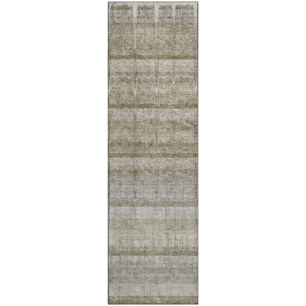 Premium Machine Washable Mayfield  Taupe 2'3" x 7'6" Runner Rug. Picture 1