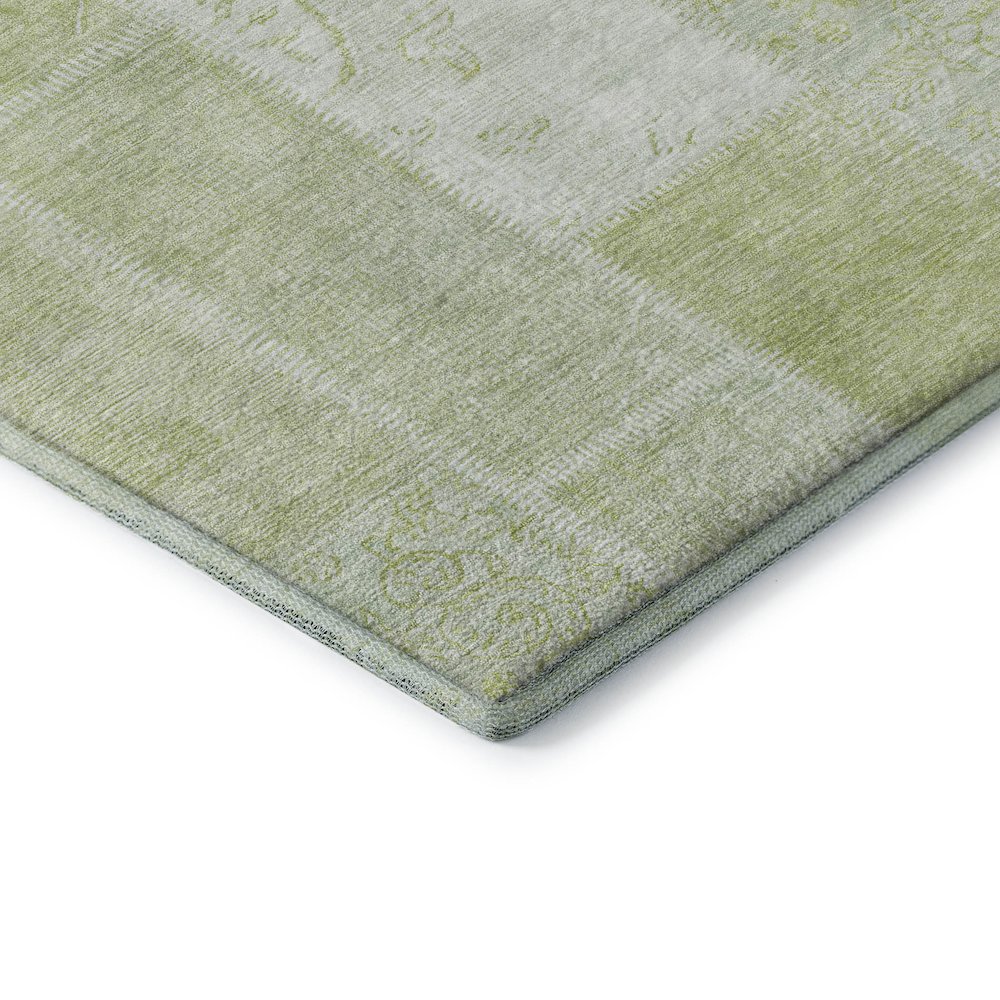 Premium Machine Washable Mayfield  Aloe 1'8" x 2'6" Rug. Picture 3