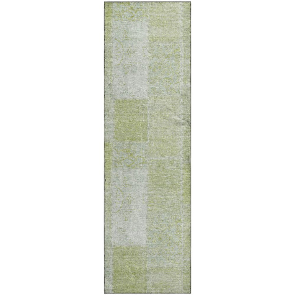 Premium Machine Washable Mayfield  Aloe 2'3" x 7'6" Runner Rug. Picture 1