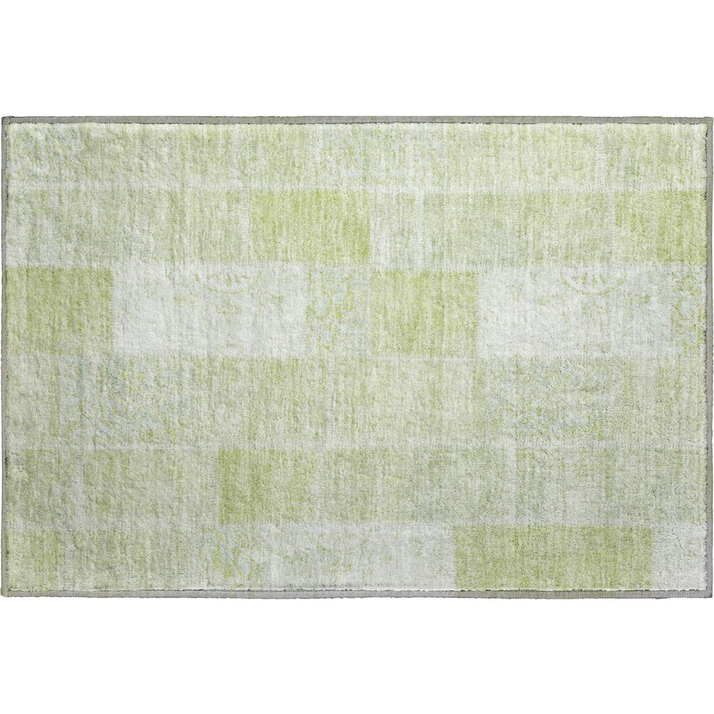 Premium Machine Washable Mayfield  Aloe 1'8" x 2'6" Rug. Picture 1