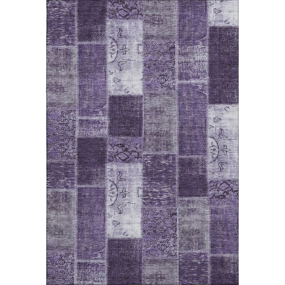Premium Machine Washable Mayfield  Purple 2'6" x 3'10" Rug. Picture 1