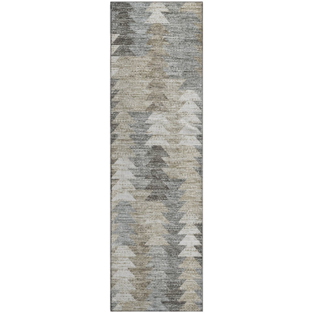 Premium Machine Washable Mayfield  Taupe 2'3" x 7'6" Runner Rug. Picture 1