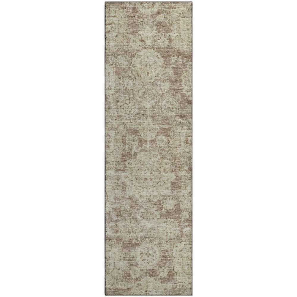 Premium Machine Washable Mayfield  Mocha 2'3" x 7'6" Runner Rug. Picture 1