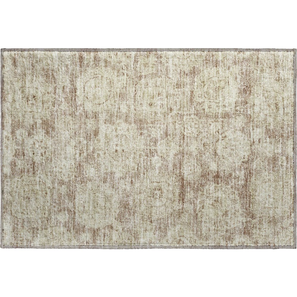 Premium Machine Washable Mayfield  Mocha 1'8" x 2'6" Rug. Picture 1