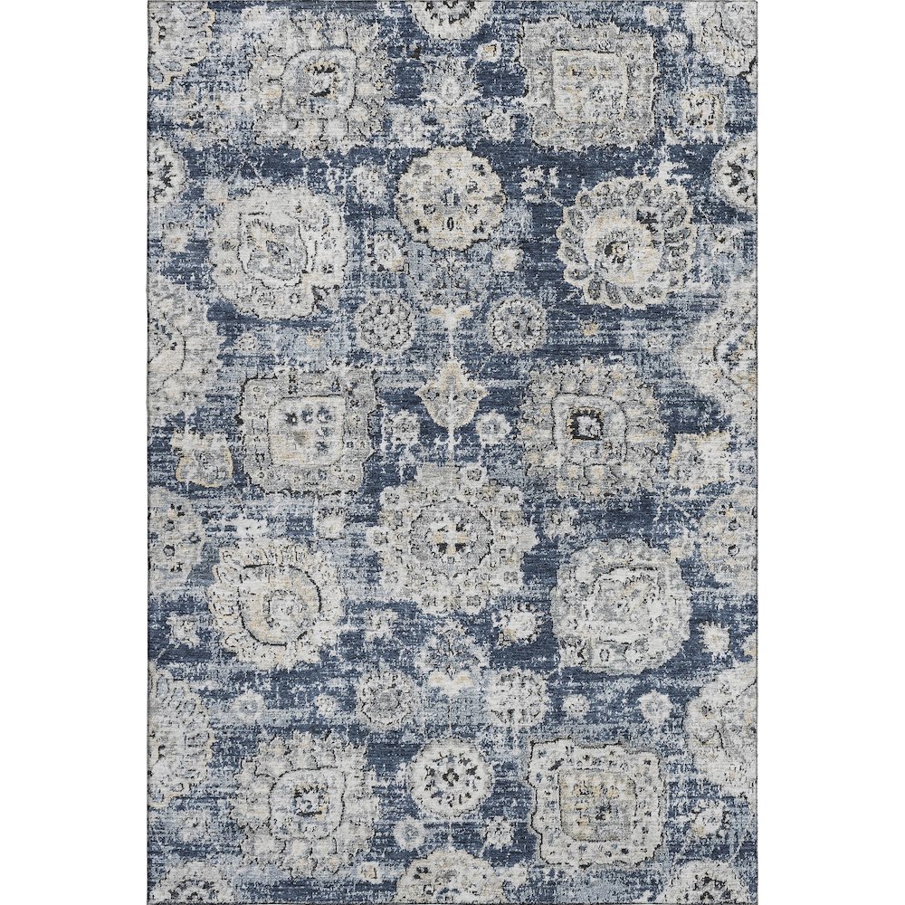 Premium Machine Washable Mayfield  Navy 2'6" x 3'10" Rug. Picture 1