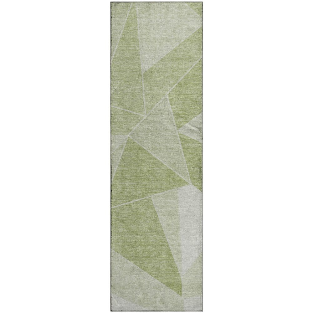 Premium Machine Washable Mayfield  Aloe 2'3" x 7'6" Runner Rug. Picture 1