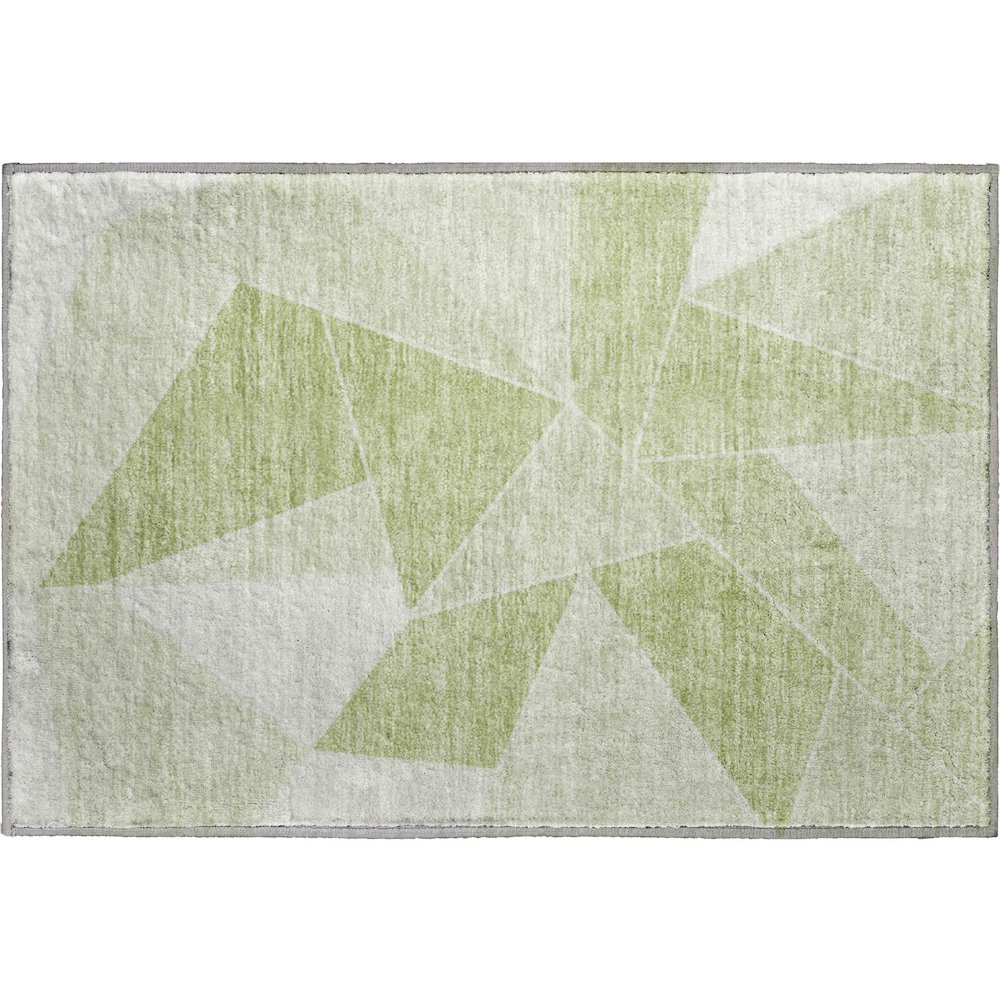Premium Machine Washable Mayfield  Aloe 1'8" x 2'6" Rug. Picture 1