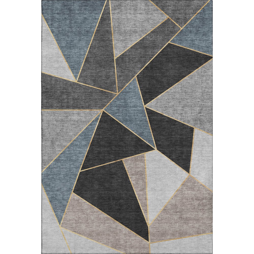 Premium Machine Washable Mayfield  Blue 2'6" x 3'10" Rug. Picture 1