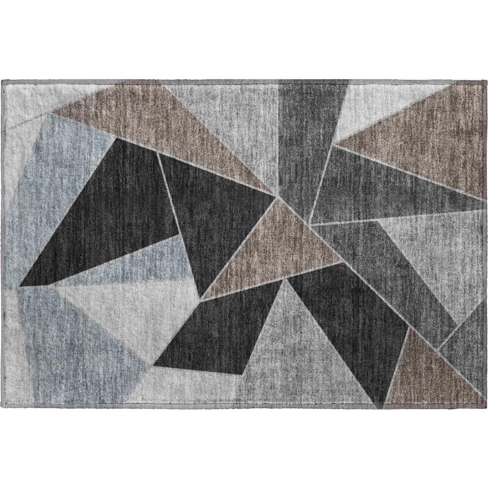 Premium Machine Washable Mayfield  Chocolate 1'8" x 2'6" Rug. Picture 1